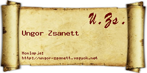 Ungor Zsanett névjegykártya