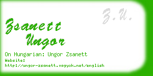 zsanett ungor business card